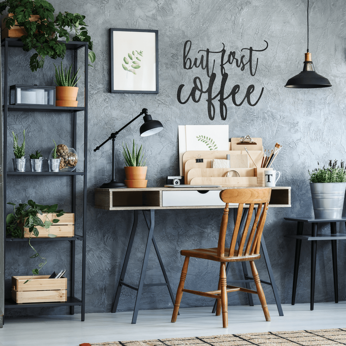 "But First Coffee" Quote, Coffee Bar Sign, Coffee Nook Sign, Kitchen Sign, Custom Metal Sign, Rustic Decor, Farmhouse Decor