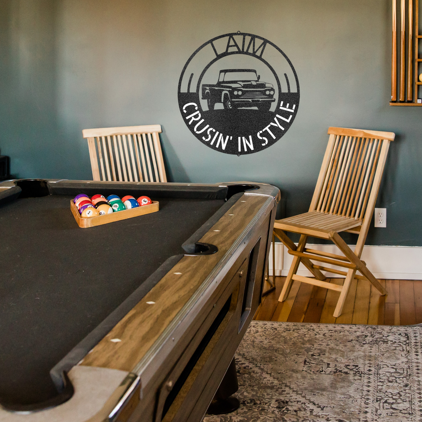 Classic Chevy Truck Monogram, Personalized Metal Wall Art, Classic Truck, Custom Truck, Antique Classics, Garage Sign, Gift for Him