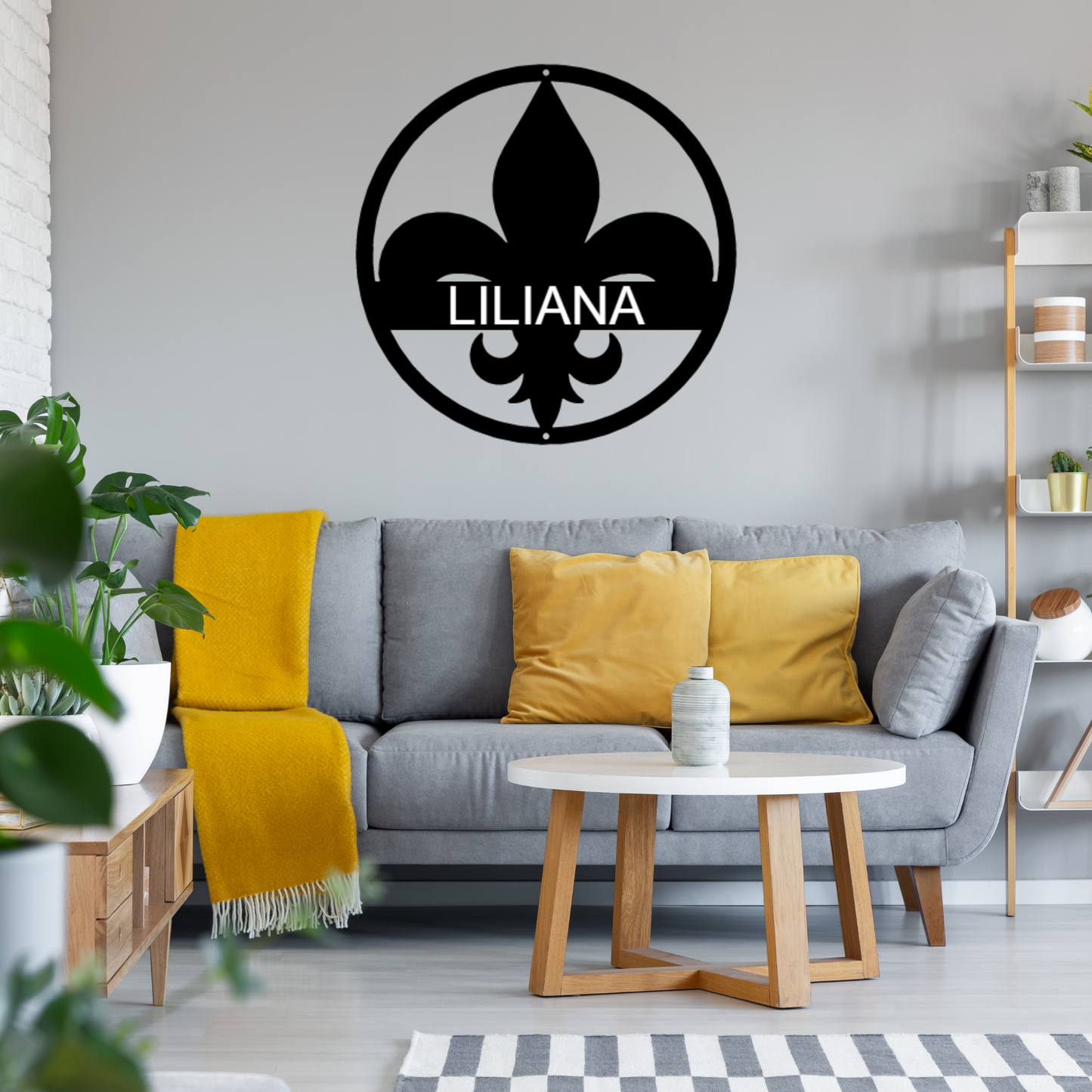 Personalized Fleur De Lis Metal Sign, Monogram Sign, Last Name Sign, Porch Sign, Outdoor Sign, New Orleans Sign, St. Louis Sign