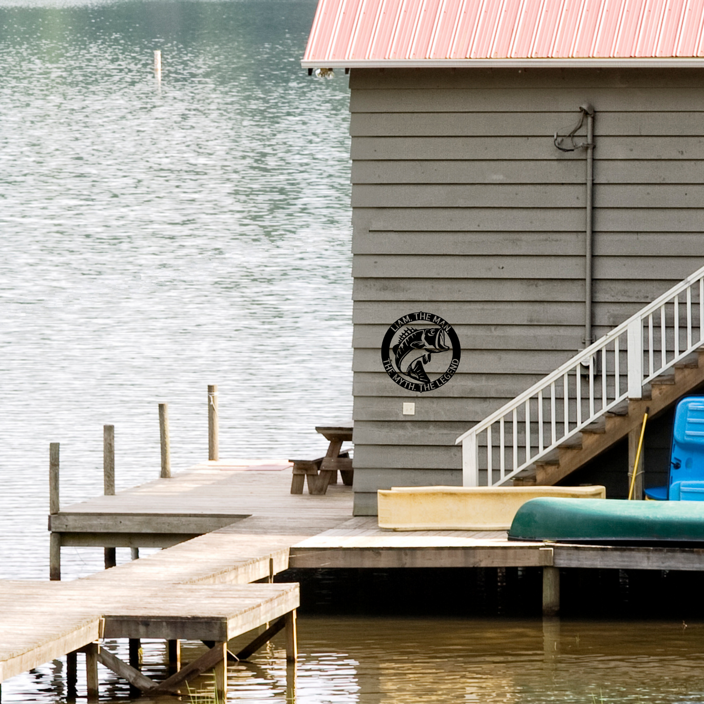 Personalized Metal Sign, Fish Wall Decor, For Cabin, For Lodge, For Lake House, Gift For Fisherman, For Dad, For Grandpa, For Friend