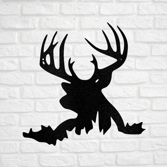 Rugged Deer Head - Custom Hunting Metal Sign- Hunting and Fishing Decor, Lake House Sign, Cabin Sign