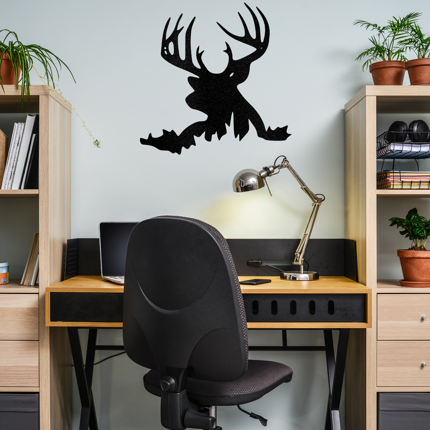 Rugged Deer Head - Custom Hunting Metal Sign- Hunting and Fishing Decor, Lake House Sign, Cabin Sign