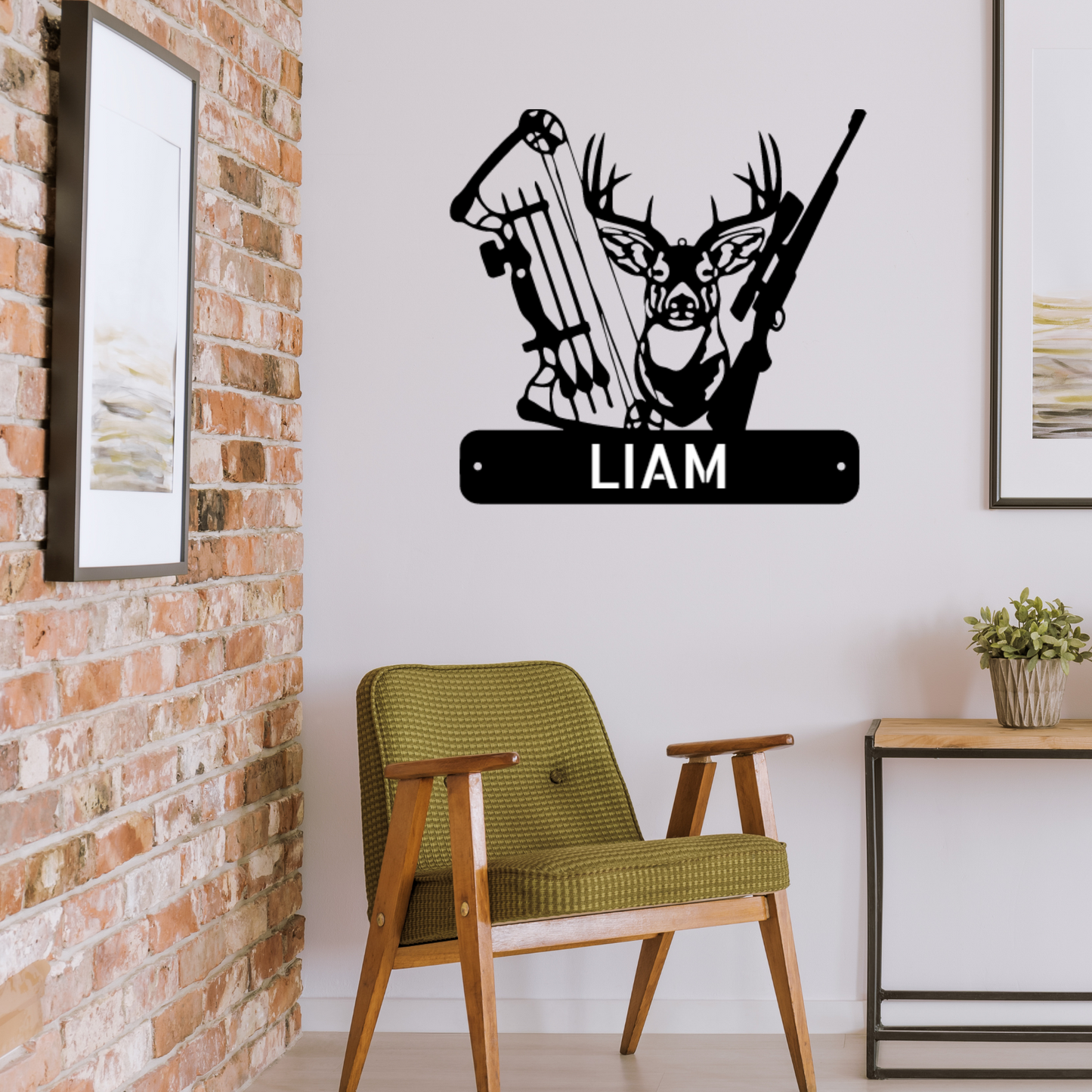 Deer Hunter Sign - Personalized Hunting Metal Sign Lake House Sign, Cabin Sign, Hunting Decor, Bow Hunting