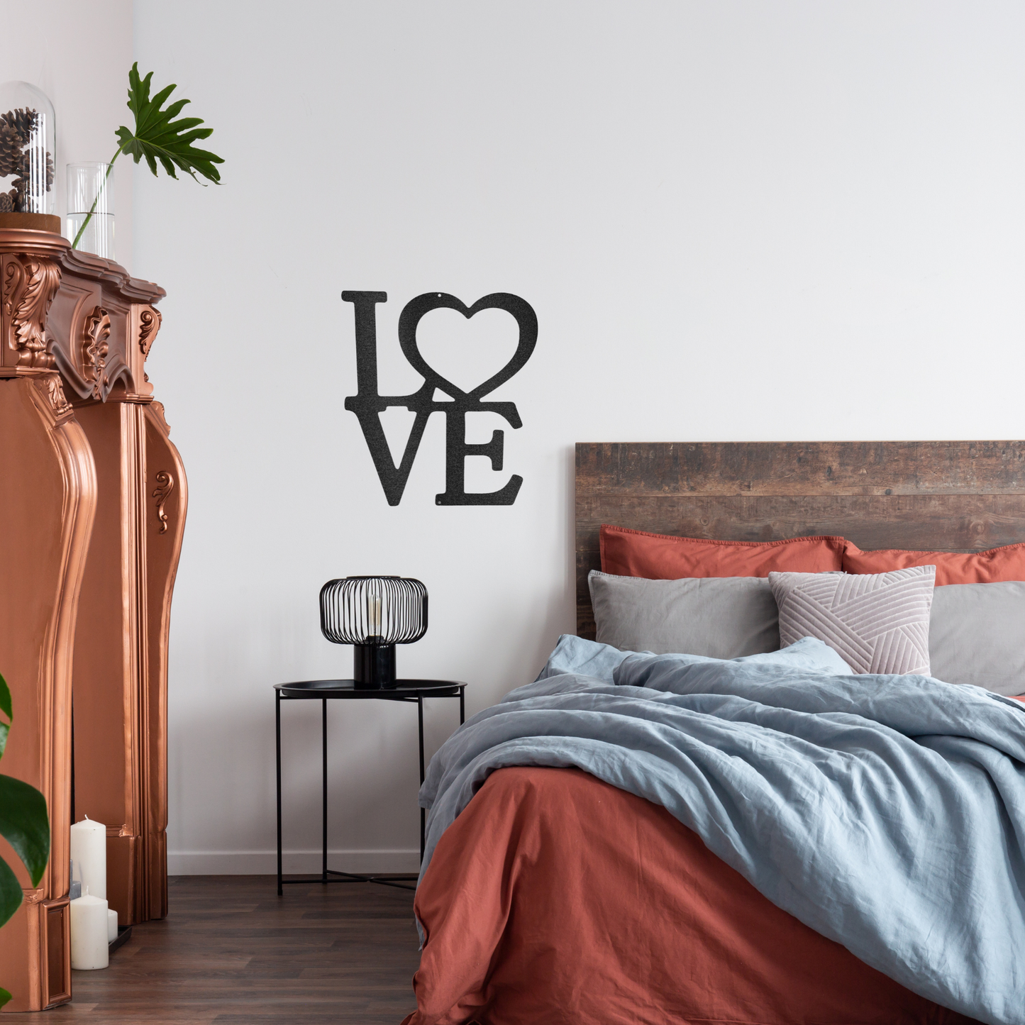 "Love" Stacked, Custom Metal Word Sign, Rustic Metal Sign, Valentines Decor, L<3ve, Farmhouse Decor, Housewarming Gift, Metal Wall Art, Love Word Art
