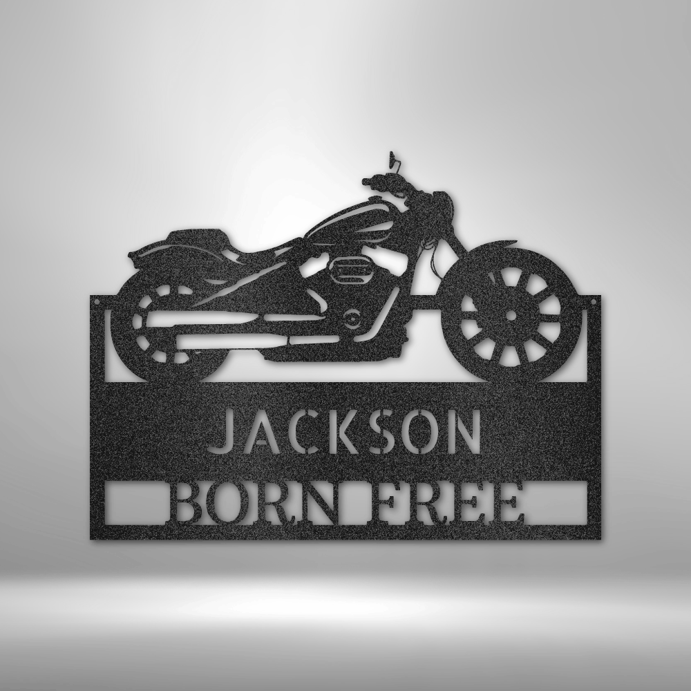 Motorcycle Sign - Personalized Metal Sign - Bike Plaque Monogram - Ready to Ride - Gift for Biker, Gift for Rider