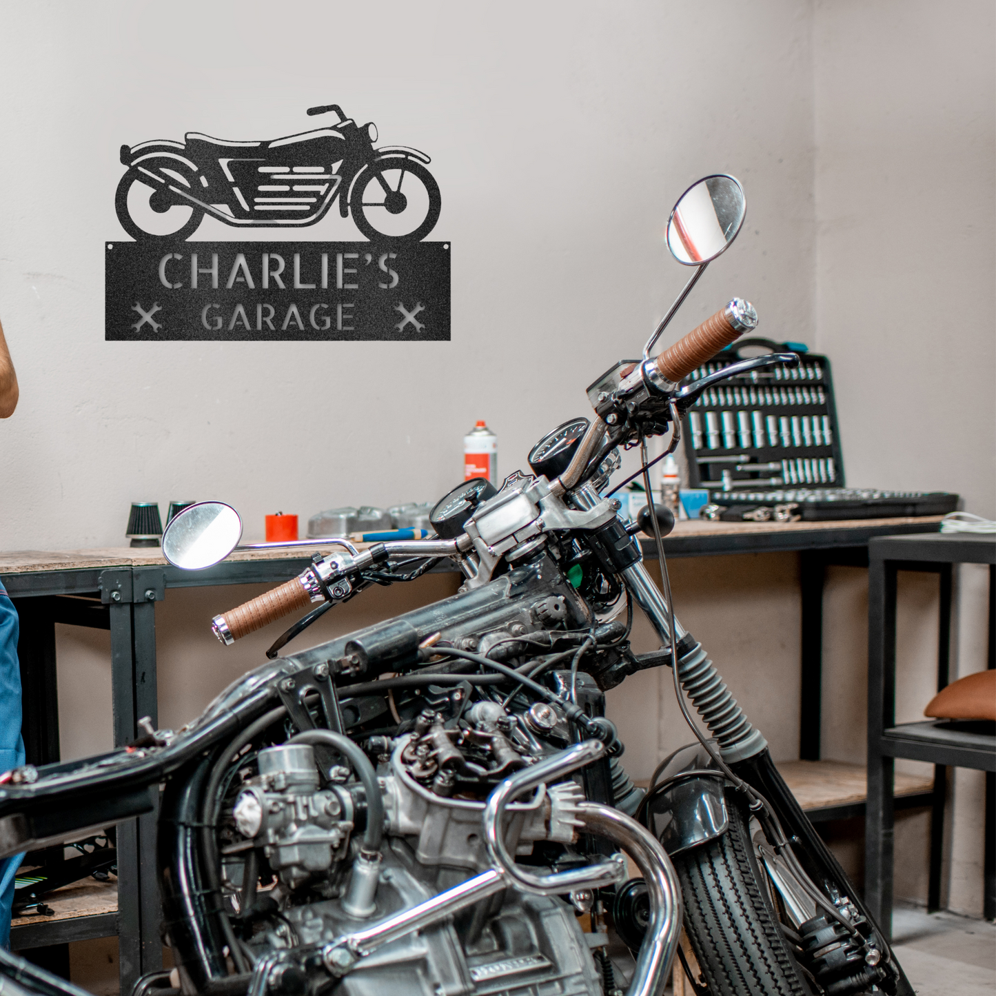 Motorcycle Sign - Personalized Metal Sign - Bike Plaque Monogram - Motorcycle Classic - Gift for Biker, Gift for Rider