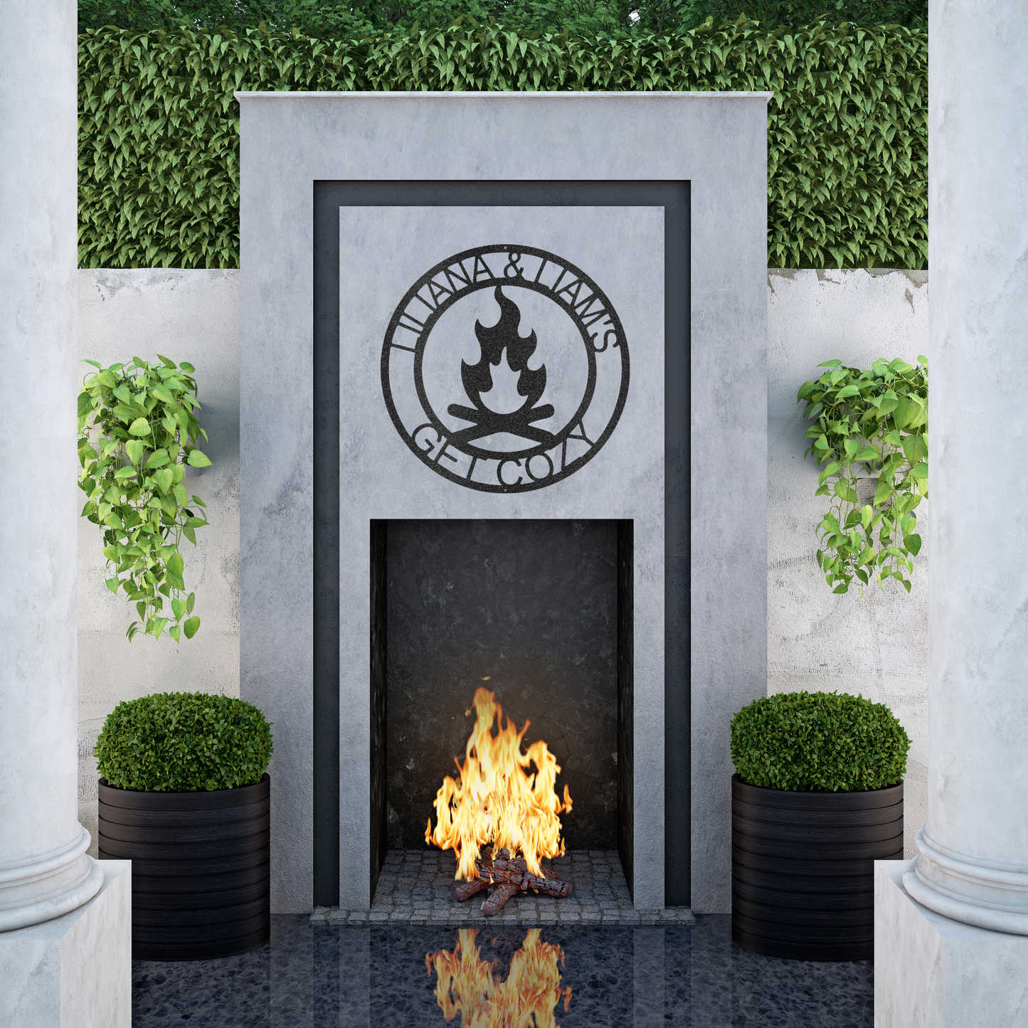 Personalized Campfire Sign, Metal Camping Sign, Fire Pit Sign, Outdoor Patio Decor, Custom Metal Sign, Outdoor Metal Sign, Camping Decor