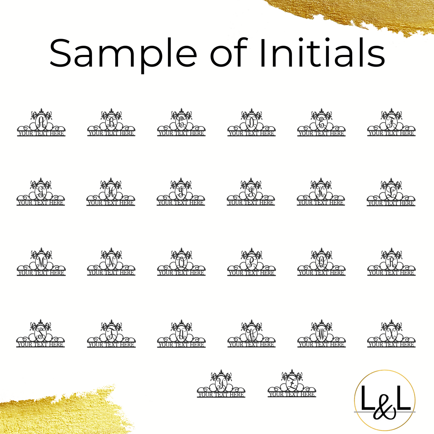 Personalized Family Name Metal Sign, Initial and Name, Last Name, Initial, Door Hanger, Housewarming Gift, Wedding Monogram, Anniversary Gift