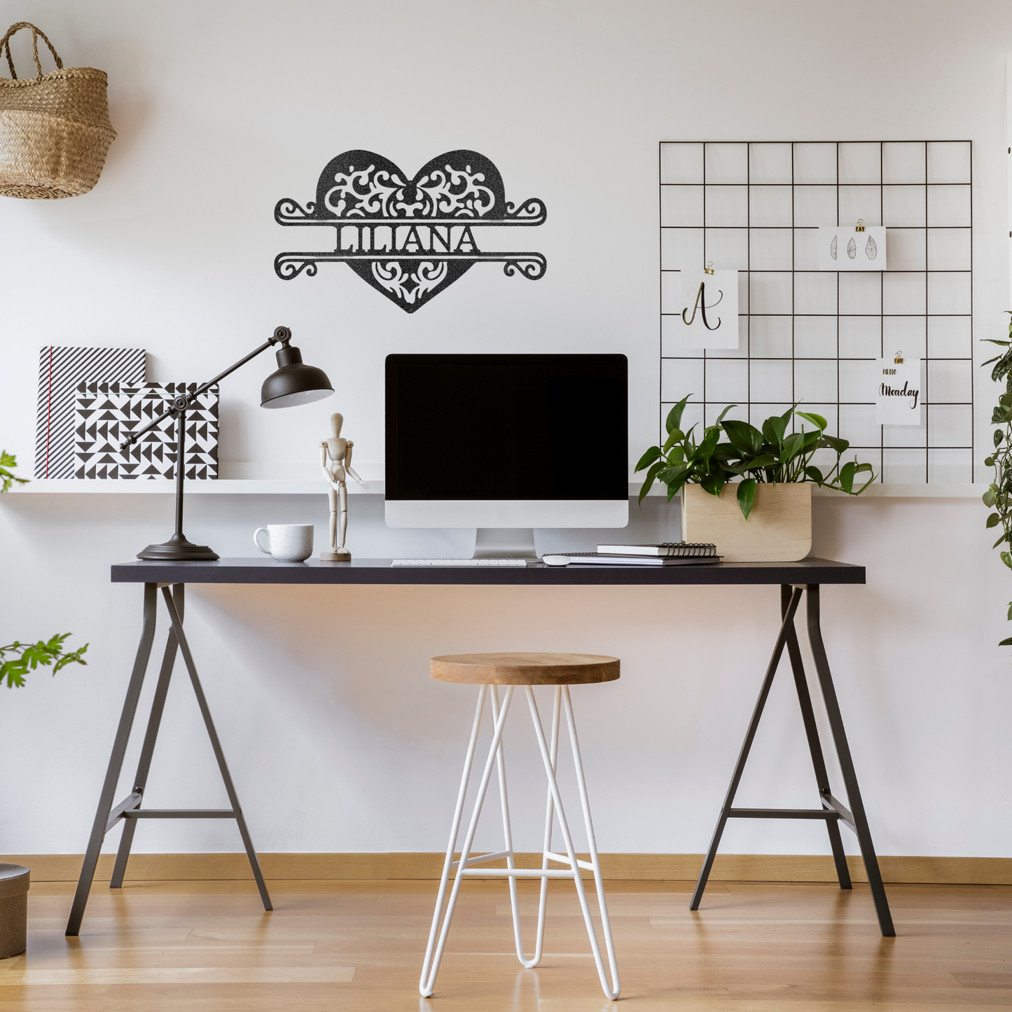 Personalized Heart Metal Sign, Mother’s Day Gift, Valentines Day Gift, Birthday Gift, Christmas Gift, Nursery Sign