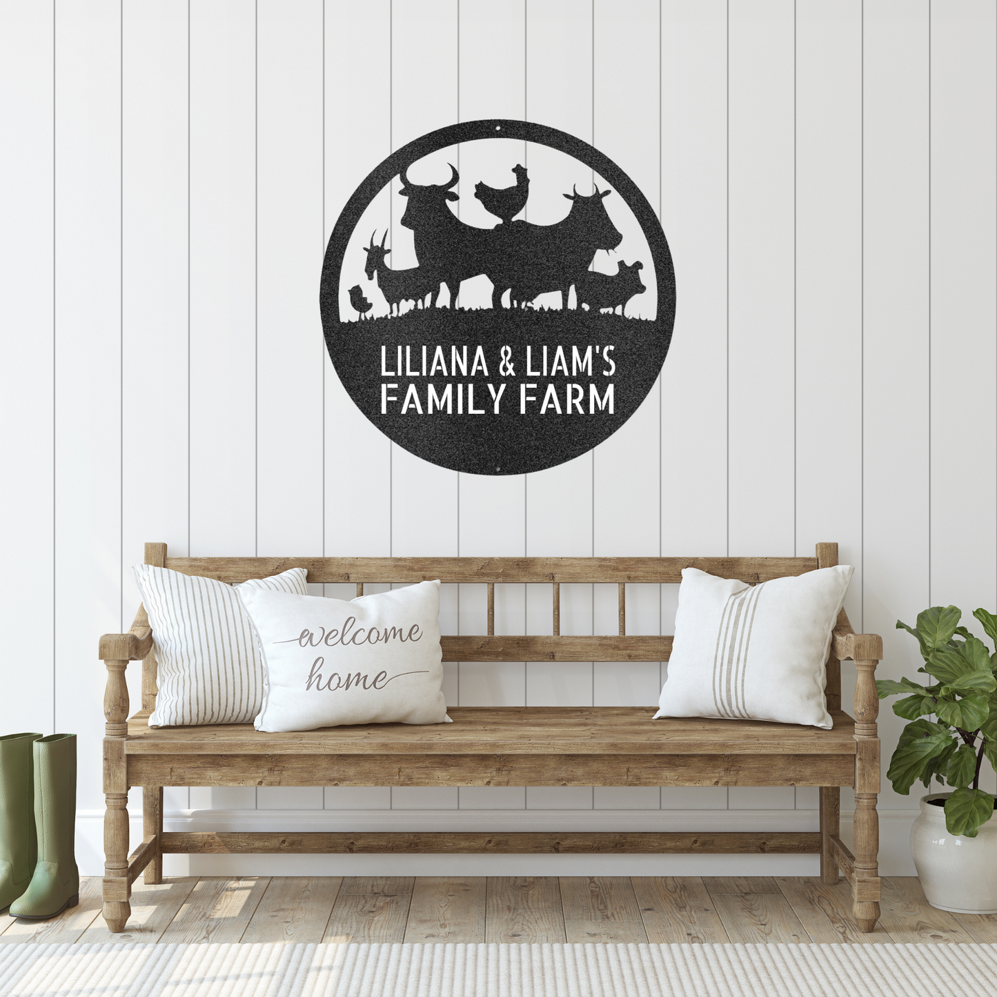 Personalized Metal Farm Sign, Farm Animals, Family Farm, Hobby Farm, Ranch Sign, Farmhouse Wall Art, Family Name Metal Sign