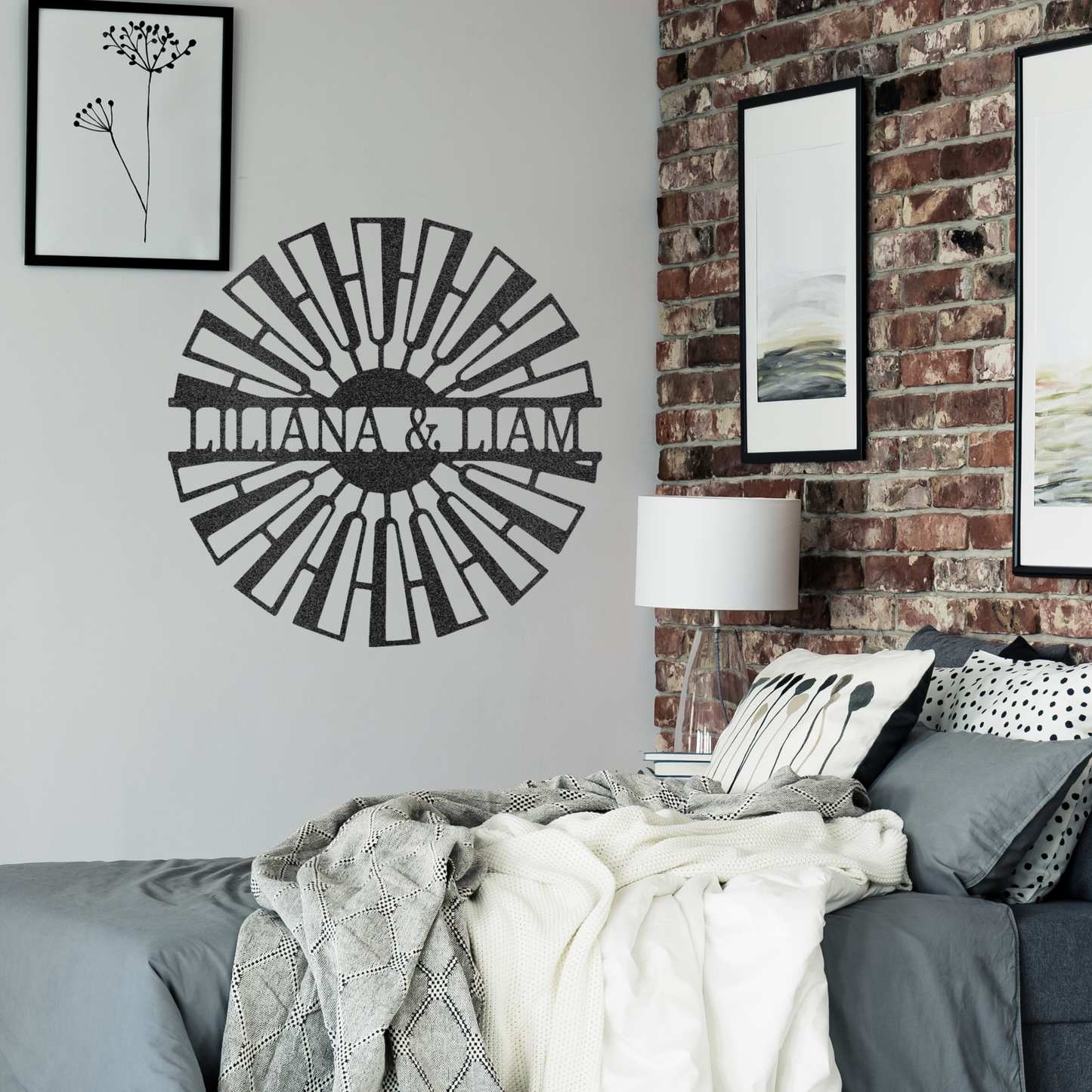 Windmill - Custom Metal Farm Sign - Windmill Wall Decor, Family Name Sign, Farm Sign, Country House Decor