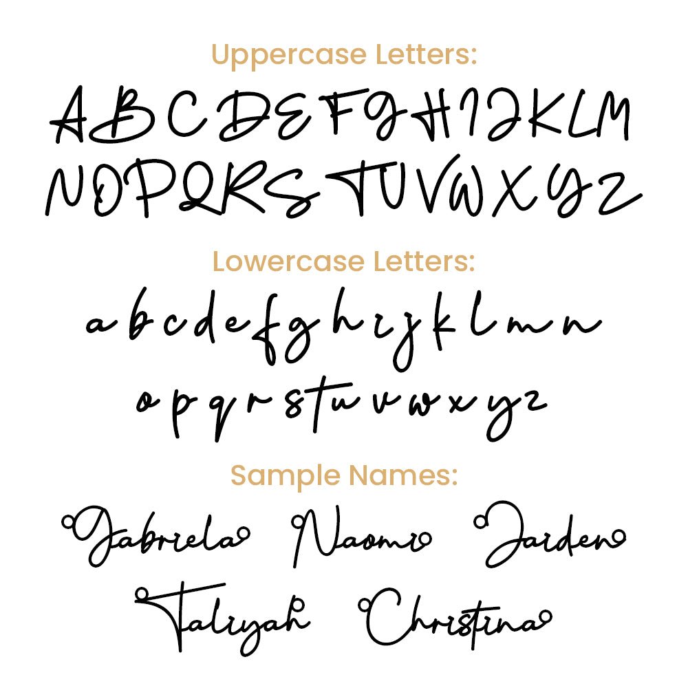 Signature Script - Custom Name Necklace - Liliana and Liam