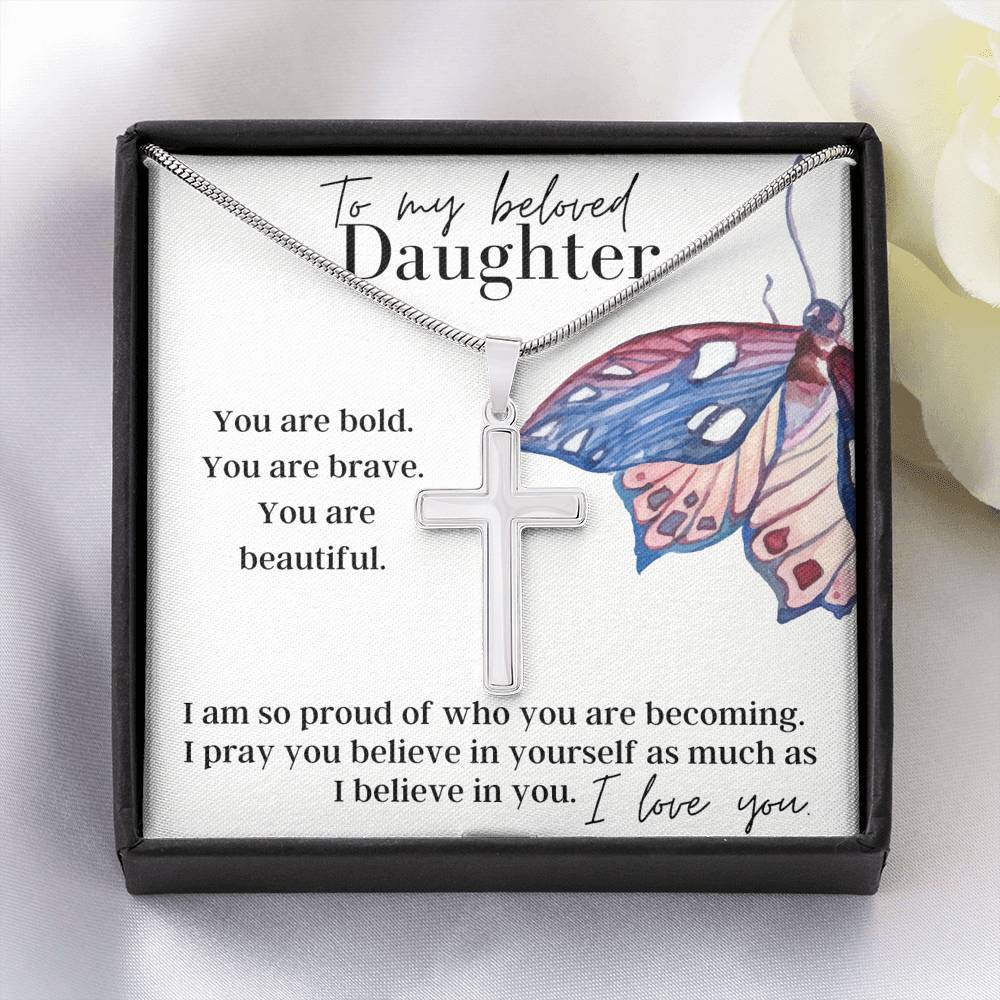 To my Beloved Daughter - Engravable Pendant Necklace