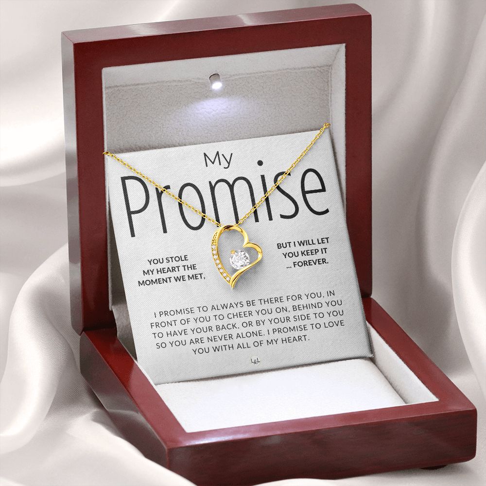 My Promise - Thinking of You - Sentimental and Romantic Gift for Her - Promise Necklace - Christmas, Valentine's, Birthday or Anniversary Gifts