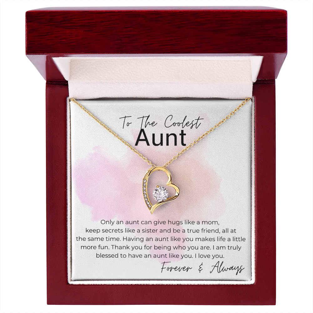 You Make Life Fun - Gift for Aunt - Heart Pendant Necklace