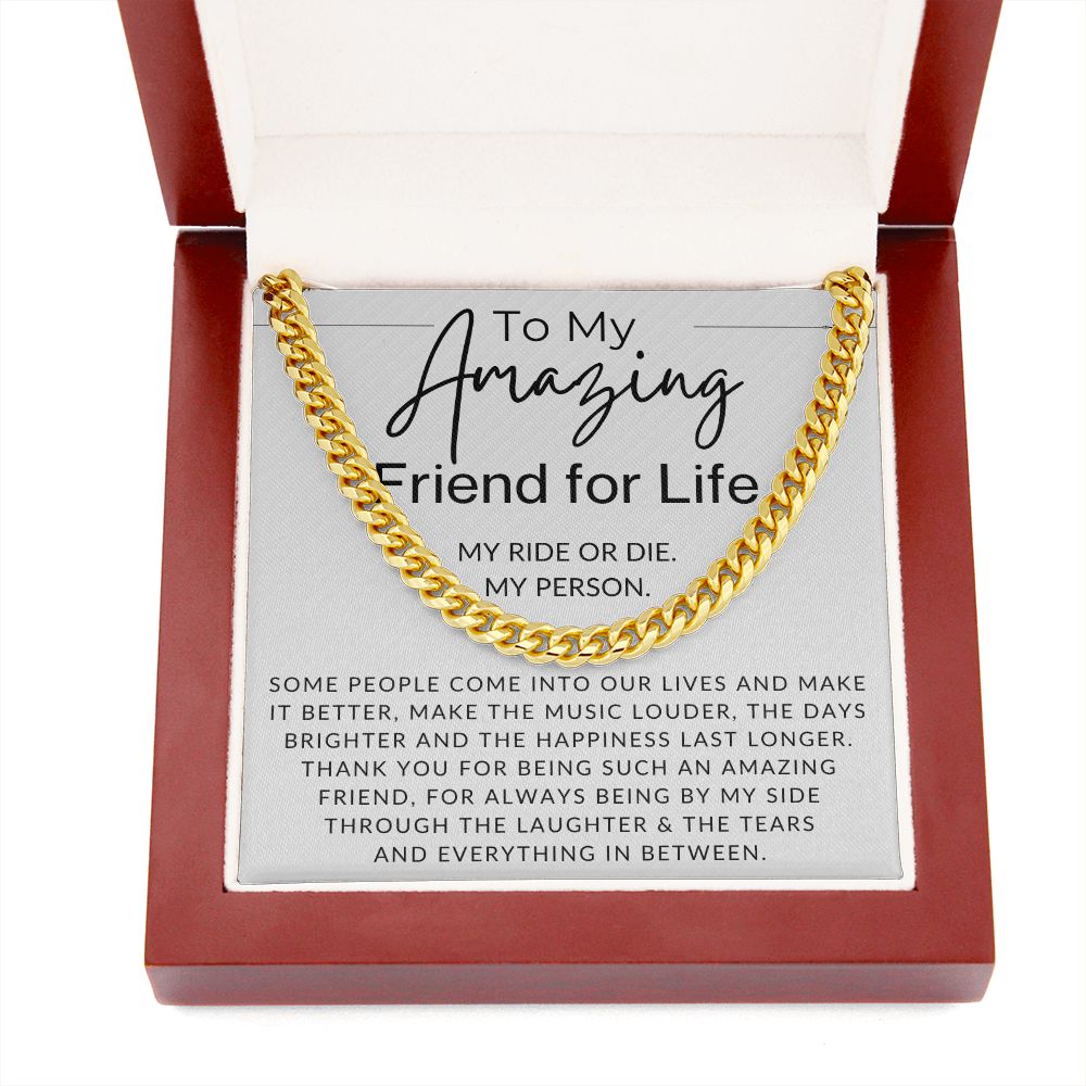 Friend For Life - Gift for Male Best Friend, Bonus Brother - Christmas Gifts, Birthday Present, Valentine's Day For Him