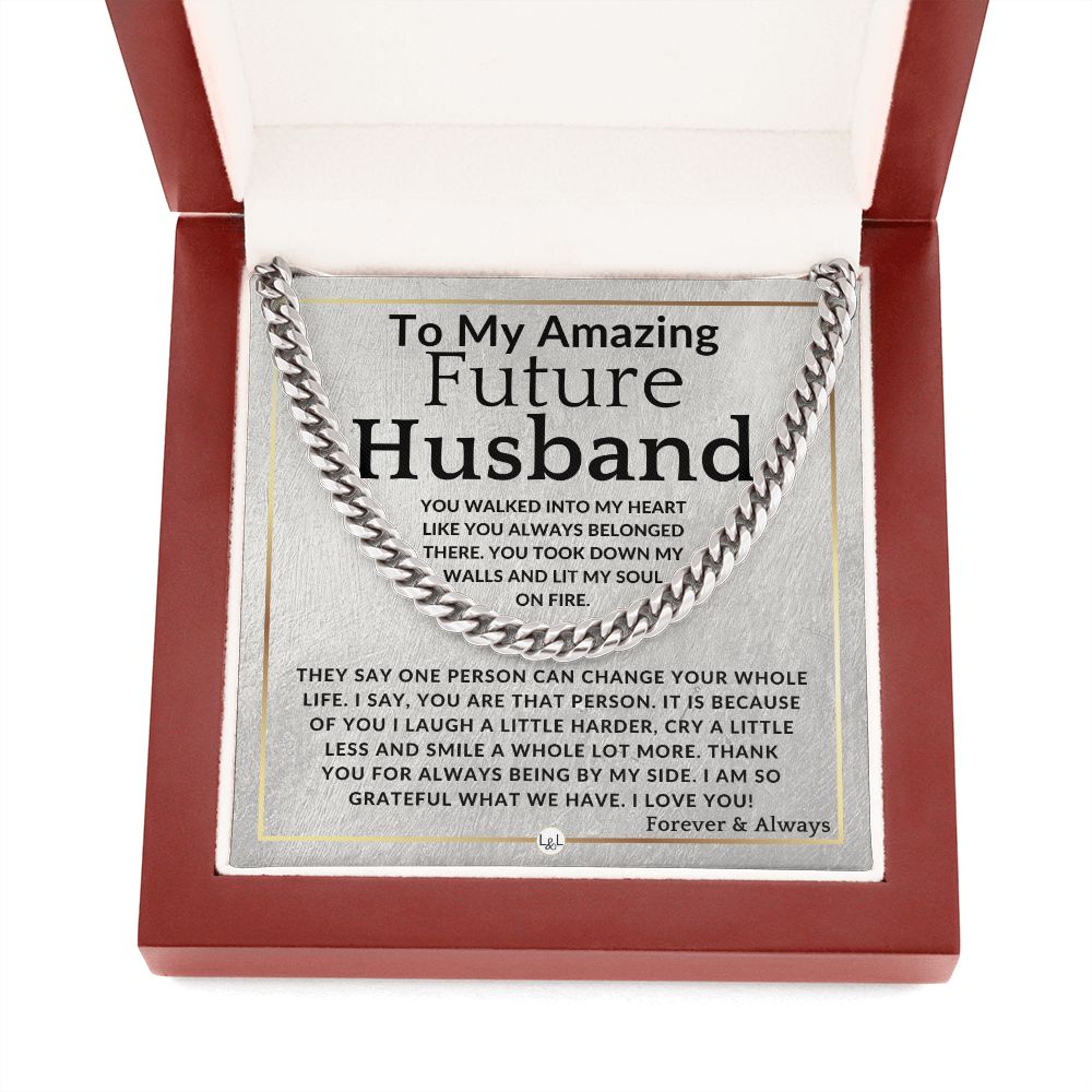 To My Future Husband - Lit My Soul On Fire - Meaningful Gift Ideas For Him - Romantic and Thoughtful Christmas, Valentine's Day Birthday, or Anniversary Present