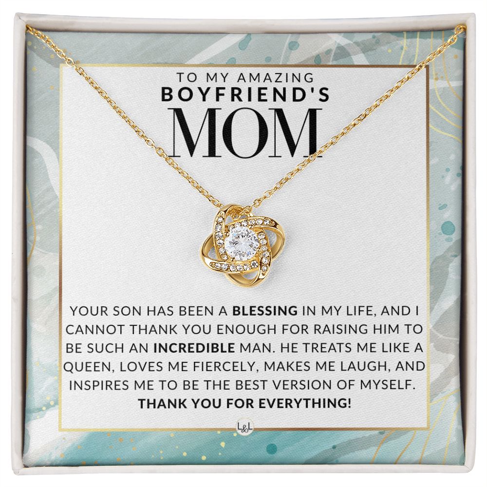 Boyfriend's Mom - for Everything - Great for Mother's Day, Christmas, Her Birthday, or As An Encouragement Gift 14K White Gold Finish / Standard Box