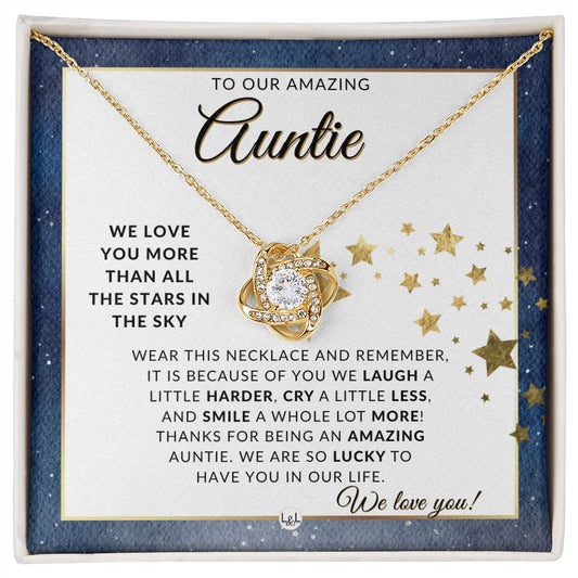 Auntie Gift, From The Kids - Meaningful Necklace - Great For Mother's Day, Christmas, Her Birthday, Or As An Encouragement Gift