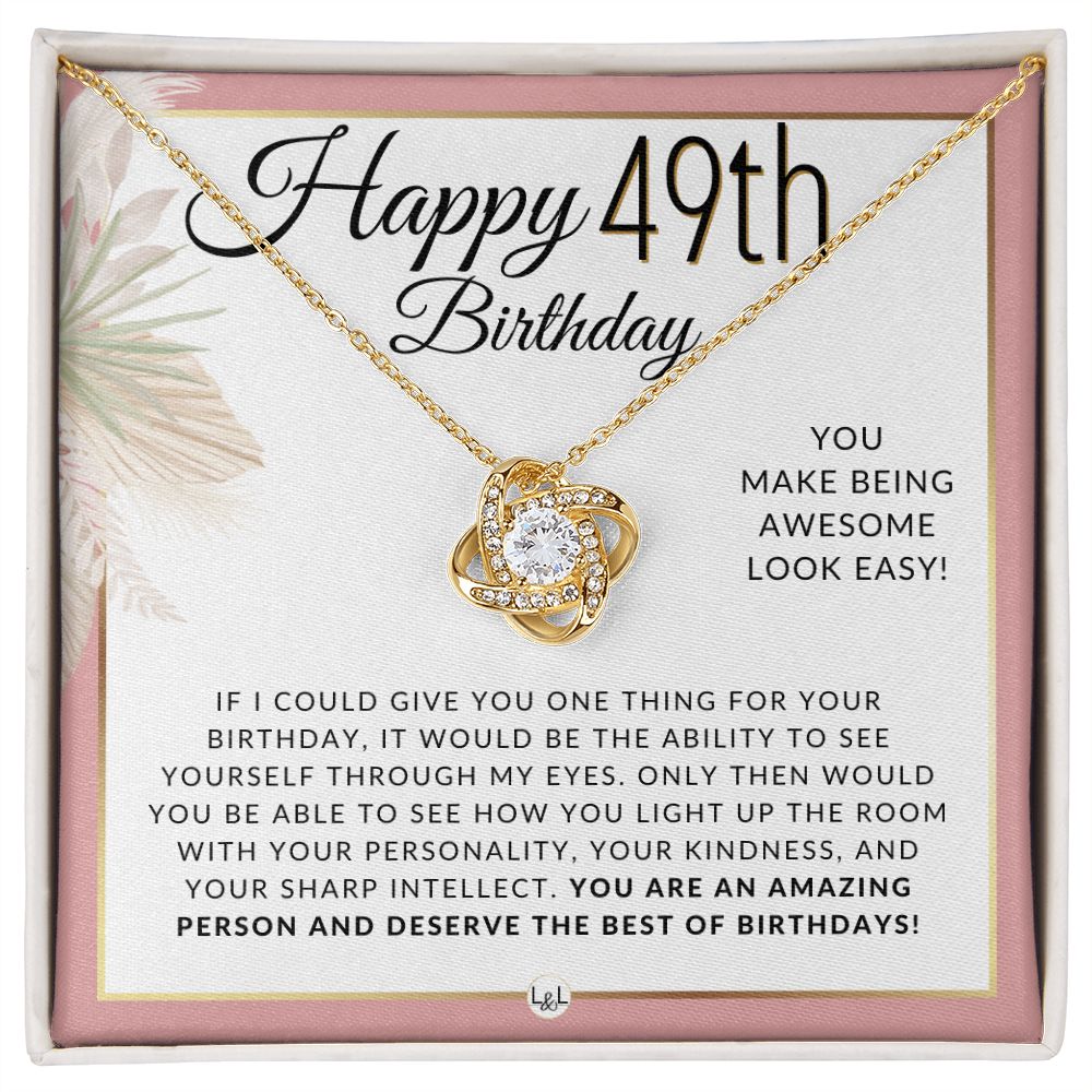 49th Birthday Gift For Her Necklace For 49 Year Old Beautiful