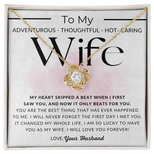 Love You Forever - To My Wife Necklace - From Husband - Christmas Gifts, Birthday Present, Wedding Anniversary Gift, Valentine's Day