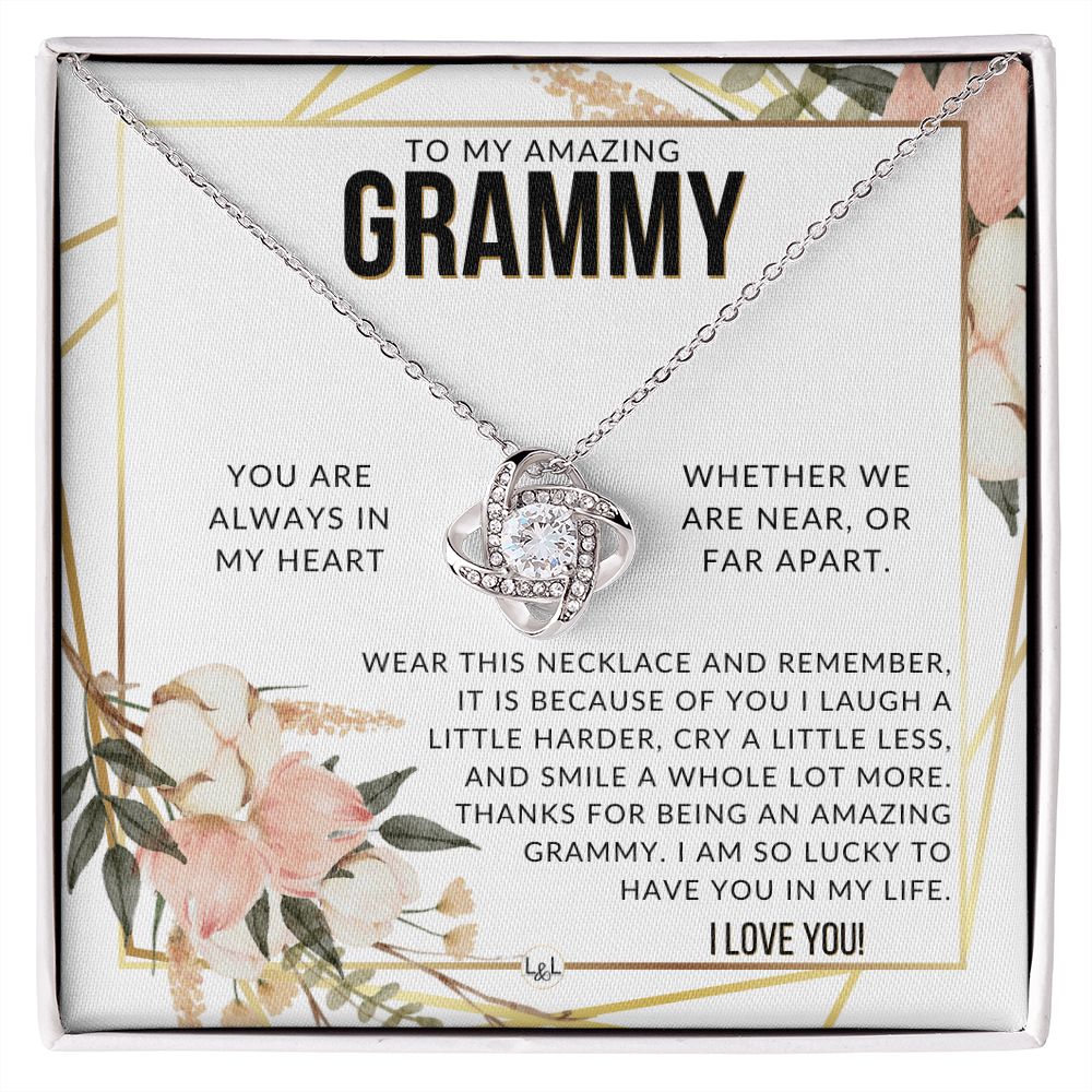 Grammy Gift - Beautiful Women's Pendant - From Granddaughter, Grandson, Grandkids - Great For Mother's Day, Christmas, or Birthday