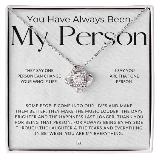 You are THAT person - Thoughtful and Romantic Gift for Her - Soulmate Necklace - Christmas, Valentine's, Birthday or Anniversary Gifts