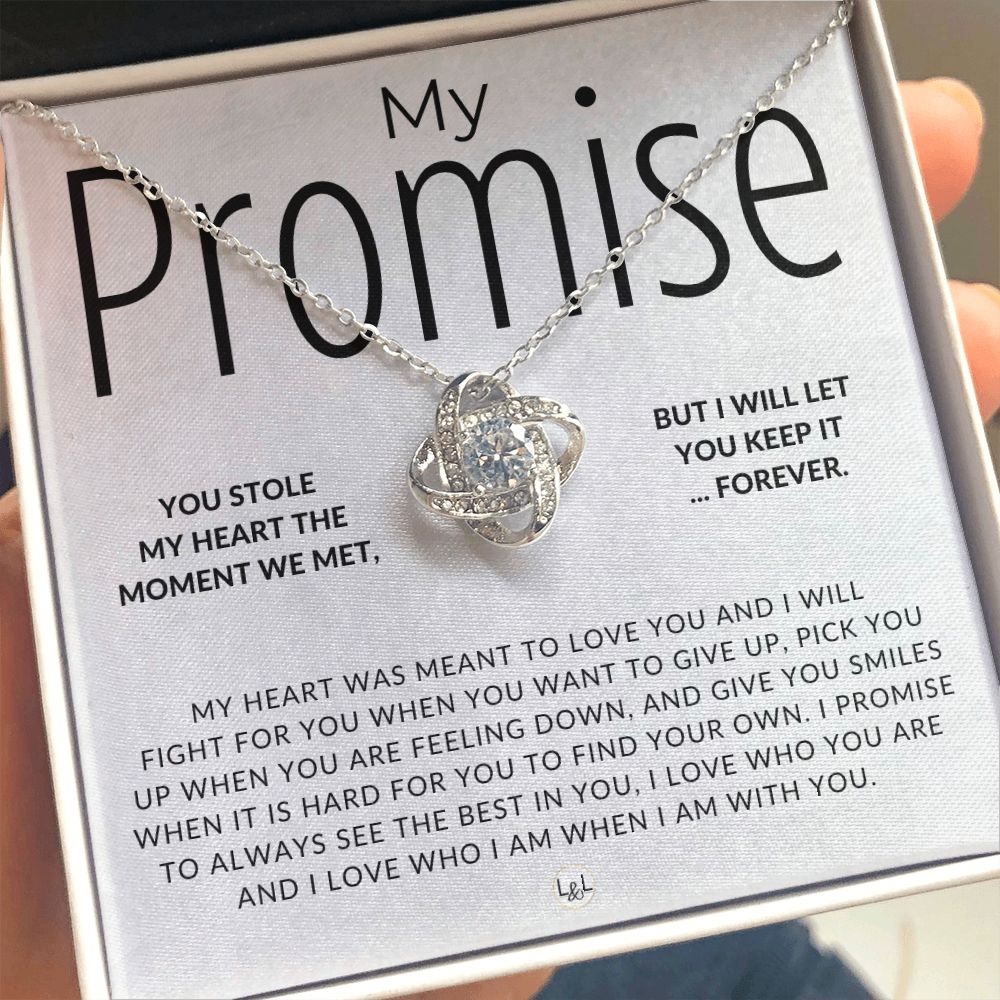 I Promise To - Thoughtful and Romantic Gift for Her - Soulmate Necklace - Christmas, Valentine's, Birthday or Anniversary Gifts