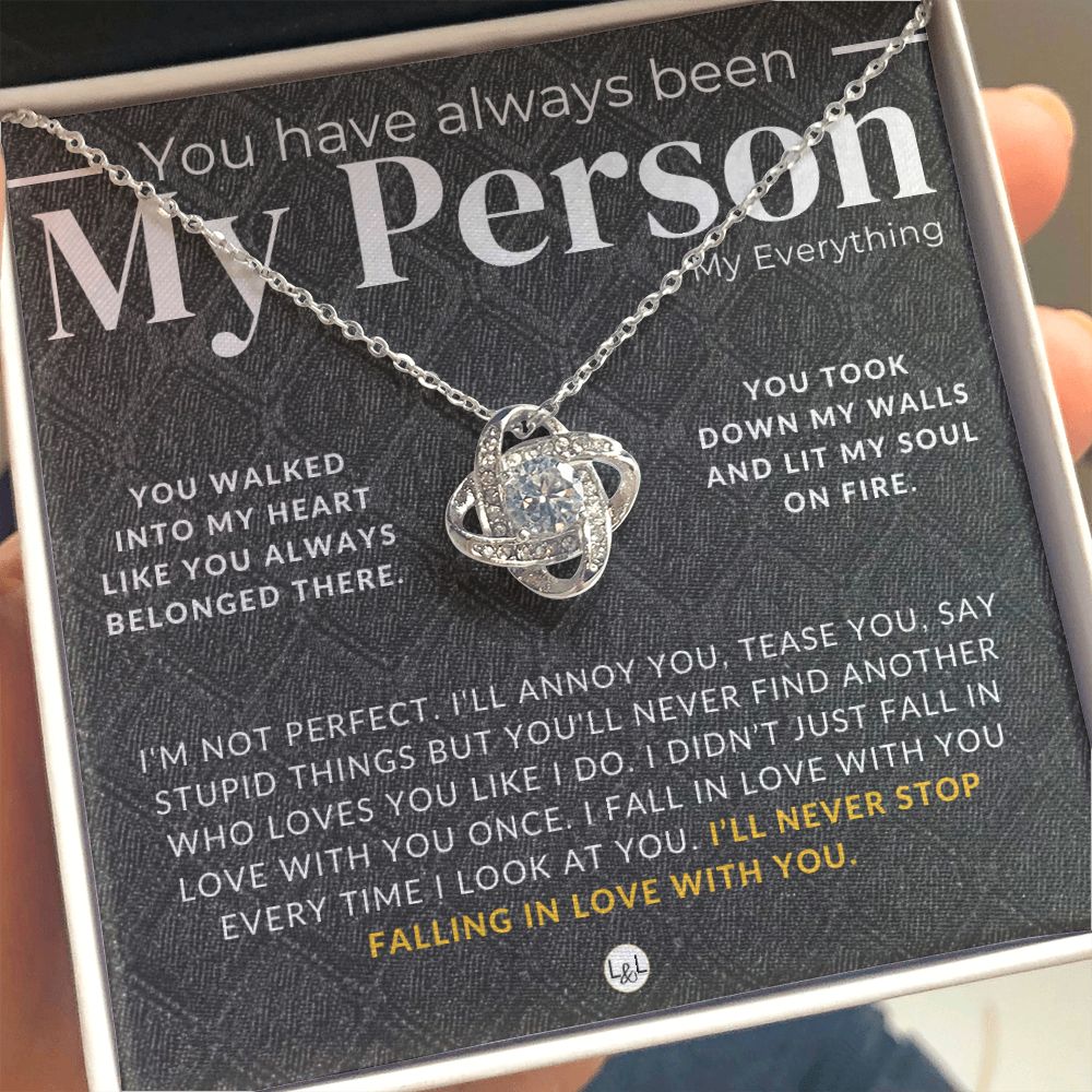 MY Person, You Lit My Soul On Fire - Thoughtful and Romantic Gift for Her - Soulmate Necklace - Christmas, Valentine's, Birthday or Anniversary Gifts