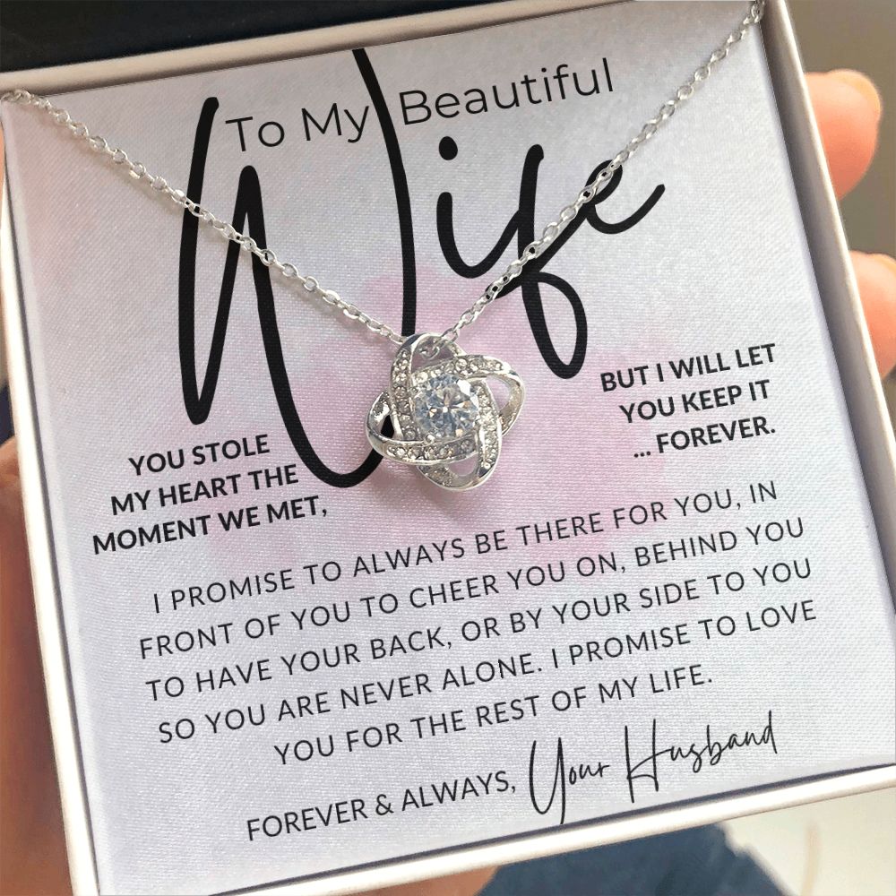 You Stole My Heart - To My Wife Necklace - From Husband - Christmas Gifts, Birthday Present, Wedding Anniversary Gift, Valentine's Day