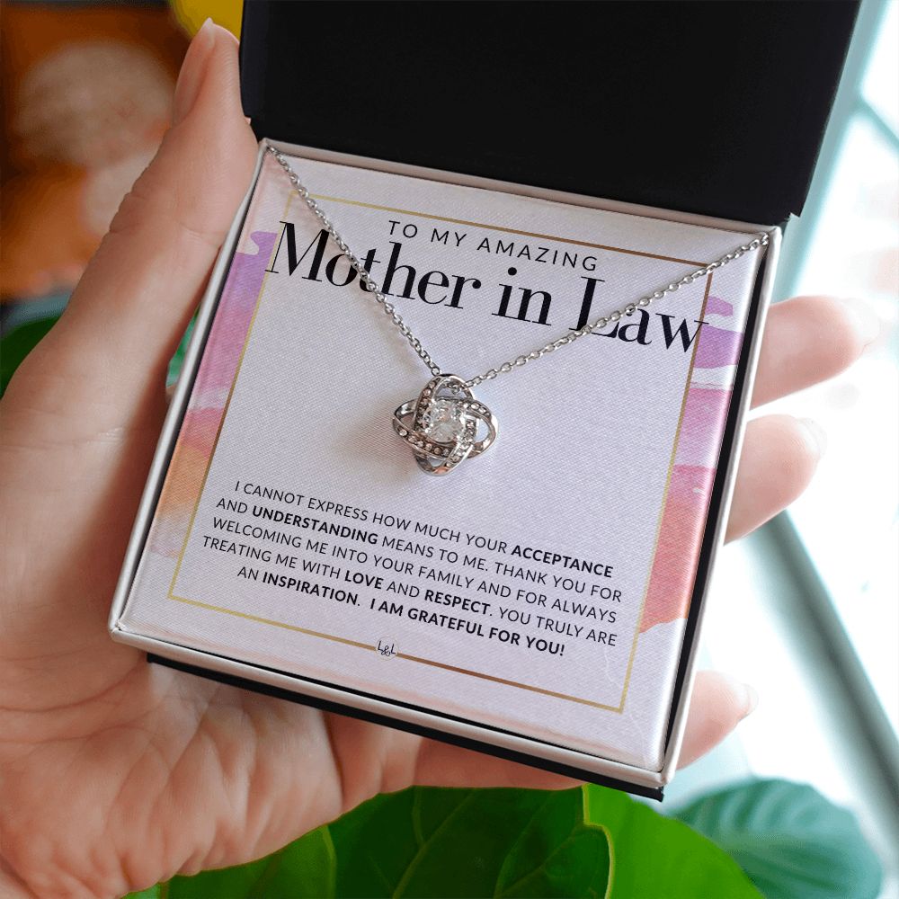 Mother In Law Necklace - Great For Mother's Day, Christmas, Her Birthday, Or As An Encouragement Gift