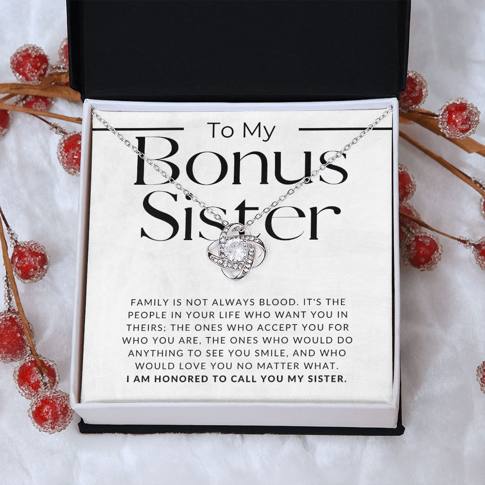 My Bonus Sister - Gift For My Best Friend (Female), Step Sister, Sister in Law - Christmas Gift, Birthday Present, Galantines Day Gifts