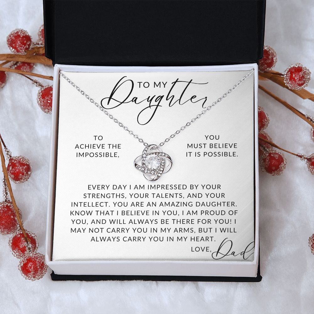 I Believe In You - To My Daughter From Dad Gift - Father to Daughter Necklace