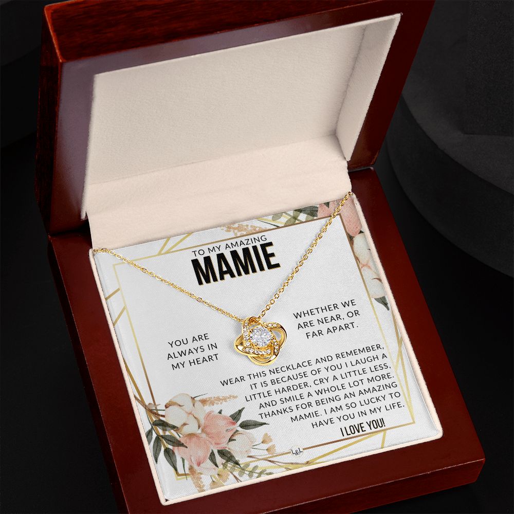 Mamie Gift - Beautiful Women's Pendant - From Granddaughter, Grandson, Grandkids - Great For Mother's Day, Christmas, or Birthday