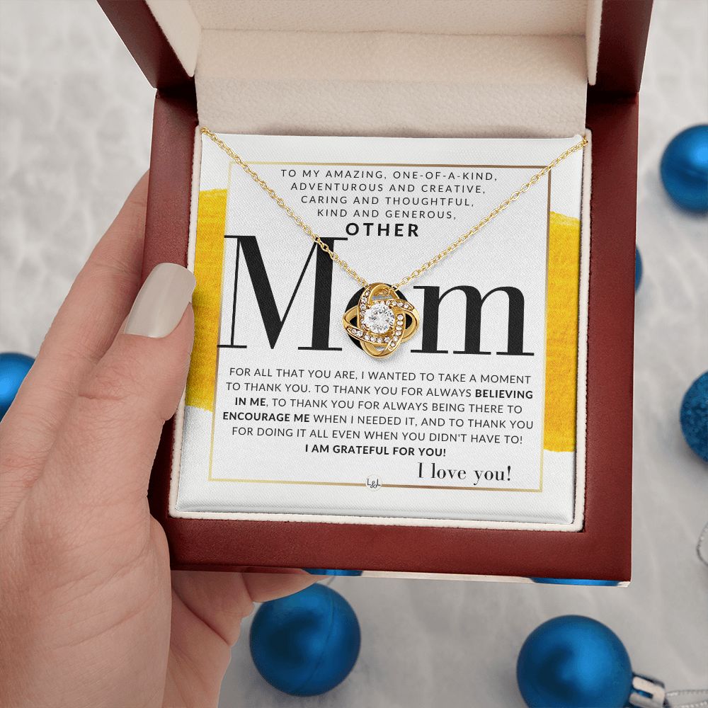 Gift For Your Other Mom - Present for Stepmom, Bonus Mom, Second Mom, Unbiological Mom, or Other Mom - Great For Mother's Day, Christmas, Her Birthday, Or As An Encouragement Gift
