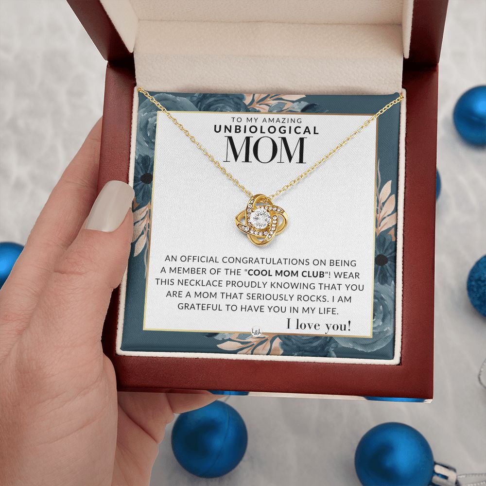 Unbiological Mom Gift - Cool Mom Club - Present for Stepmom, Bonus Mom, Second Mom, Unbiological Mom, or Other Mom - Great For Mother's Day, Christmas, Her Birthday, Or As An Encouragement Gift