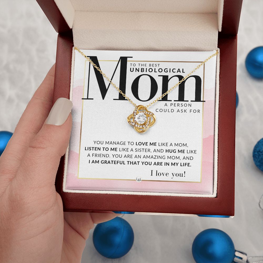 The Best Unbiological Mom Gift - Present for Stepmom, Bonus Mom, Second Mom, Unbiological Mom, or Other Mom - Great For Mother's Day, Christmas, Her Birthday, Or As An Encouragement Gift