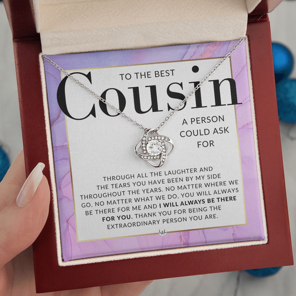 Female Cousin Gift - Present for Best Girl Cousin - Pendant Necklace - Great For Christmas, Her Birthday, Or Encouragement Gift