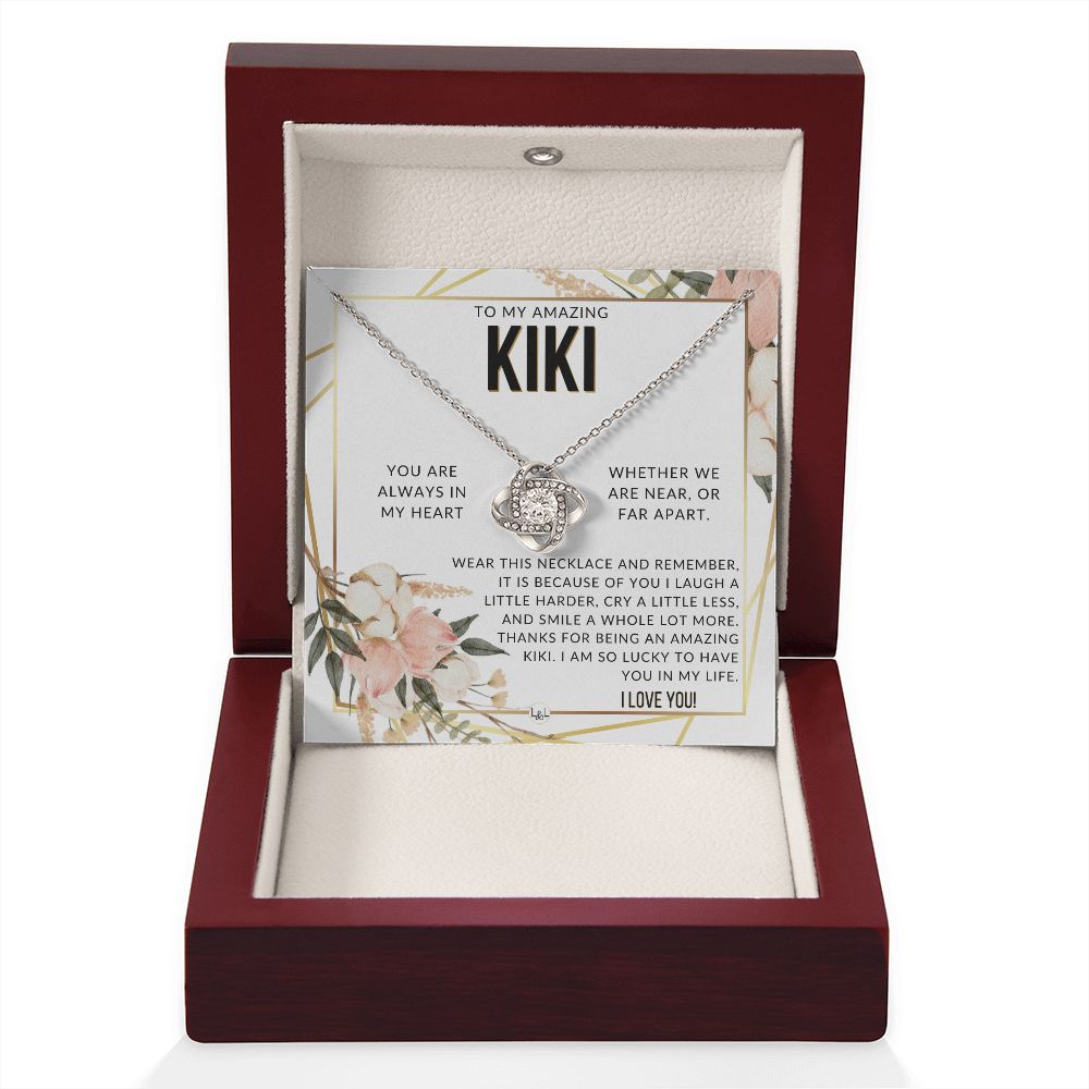 Kiki Gift - Beautiful Women's Pendant - From Granddaughter, Grandson, Grandkids - Great For Mother's Day, Christmas, or Birthday