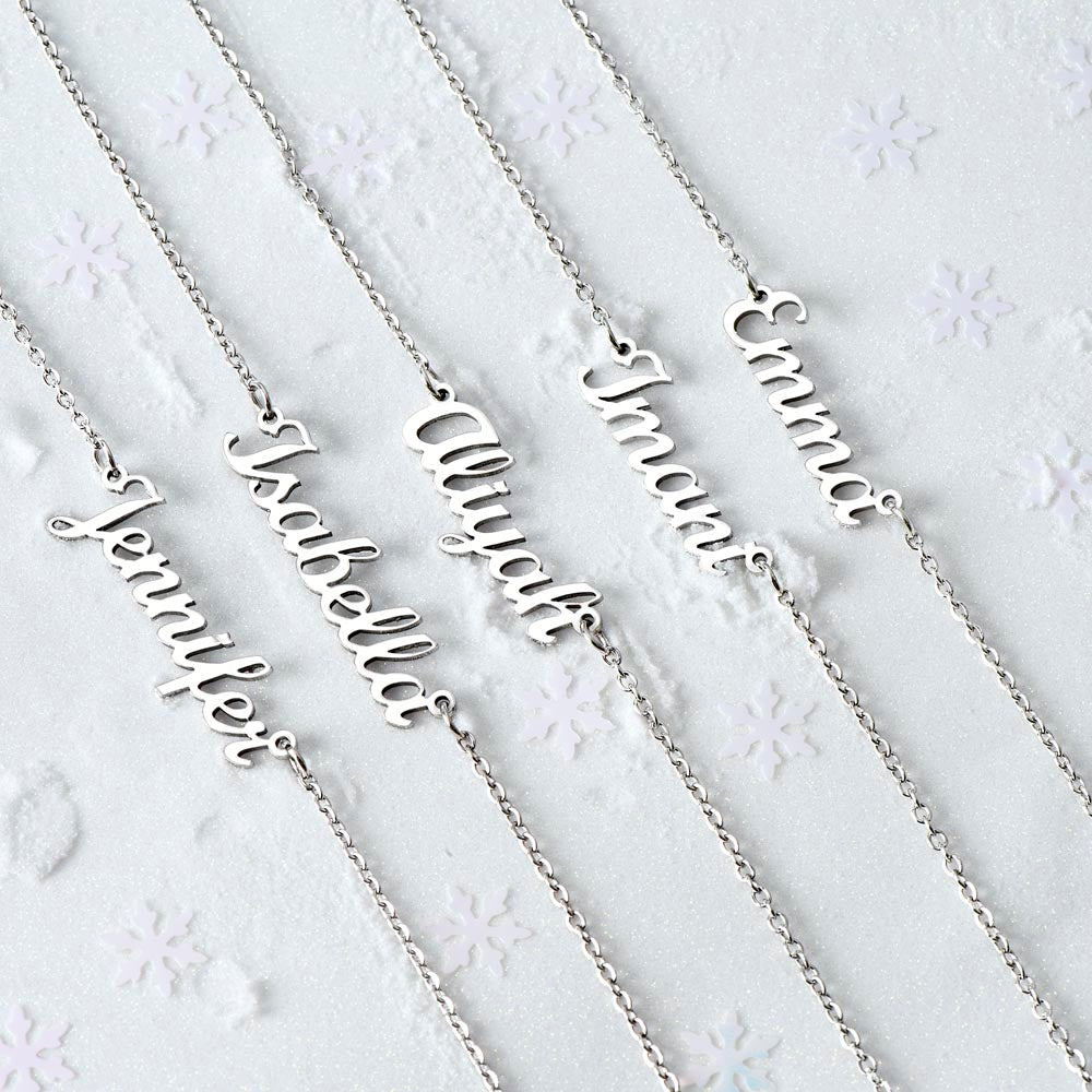 Happy 63rd Birthday - Custom Name Necklace - Gift for Her