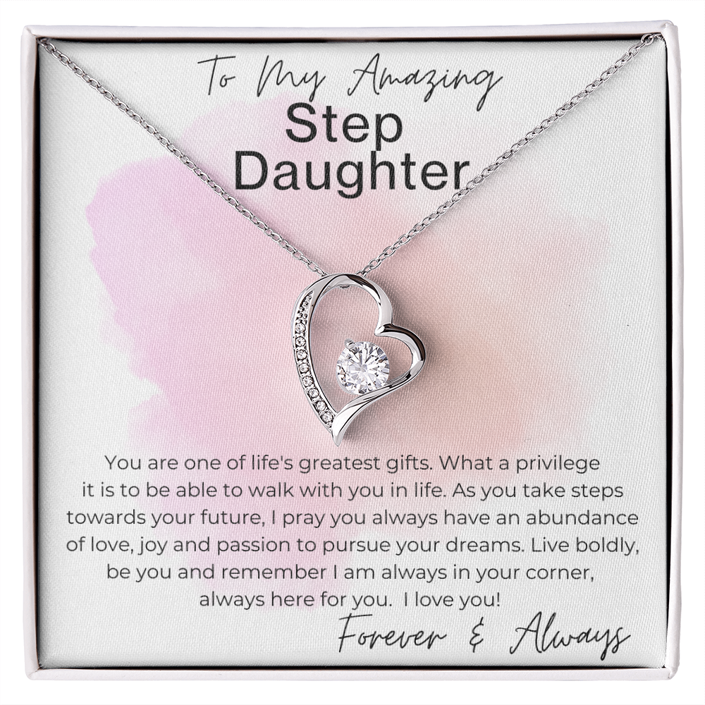 I Will Always Be There for You Gift for Step Daughter Heart