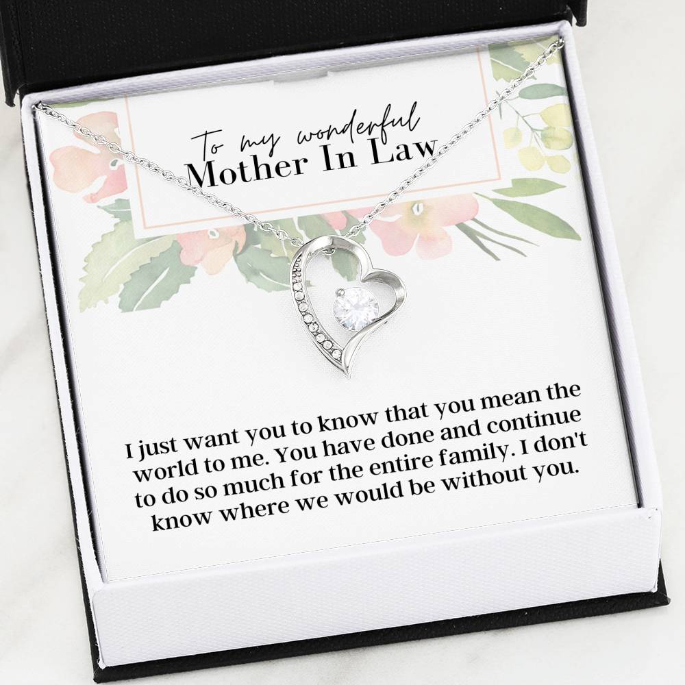 To My Wonderful Mother In Law - Forever Love - Pendant Necklace