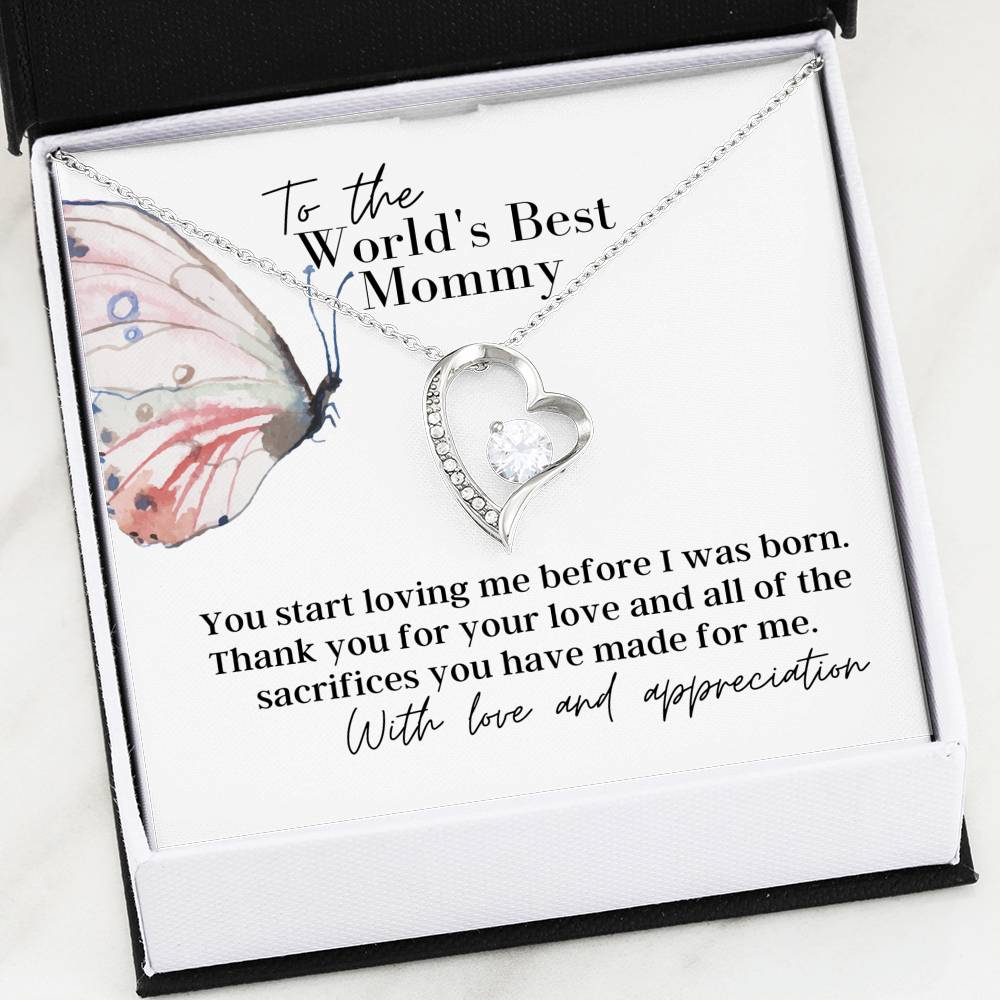 To the World's Best Mommy - Forever Love - Pendant Necklace