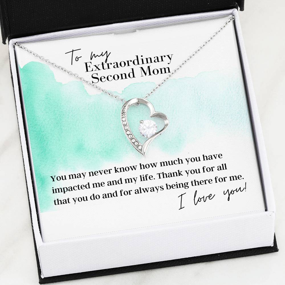 Forever Love - Elegant Knot Pendant Necklace - Gift For My Extraordinary Second Mom
