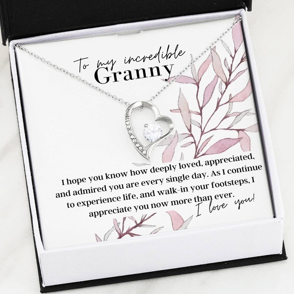 To My Incredible Granny - Forever Love - Pendant Necklace
