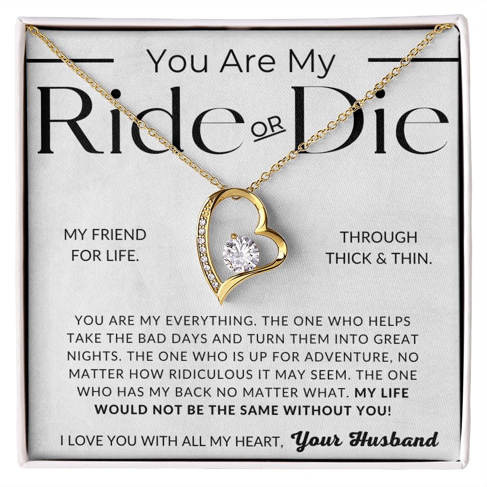 Enjoy The Ride - to My Son (from Mom) - Mom to Son Gift - Christmas Gifts, Birthday Present, Graduation, Valentine's Day 14K Yellow Gold Finish /