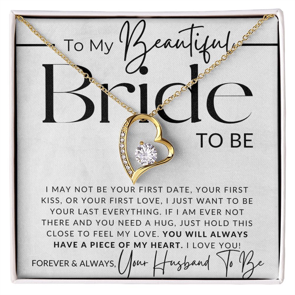 My Bride to Be - Piece of My Heart - Gift for My Future Wife, My Fiancée - Bride Gift from Groom on Wedding Day - Romantic Christmas Gifts for Her