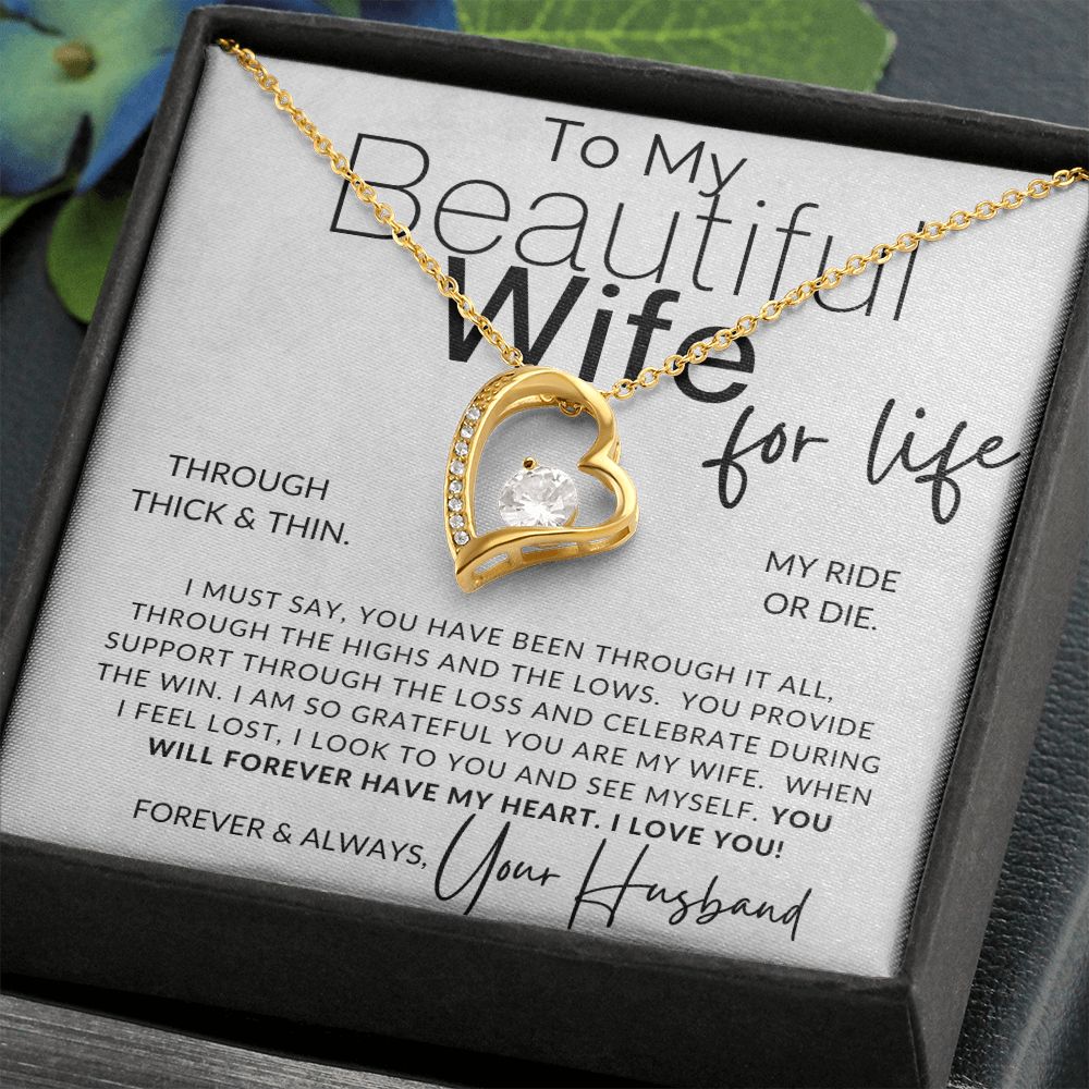 Through Thick and Thin - Gift For My Wife - Thoughtful Christmas Gifts For Her, Valentine's Day, Birthday Present, Wedding Anniversary