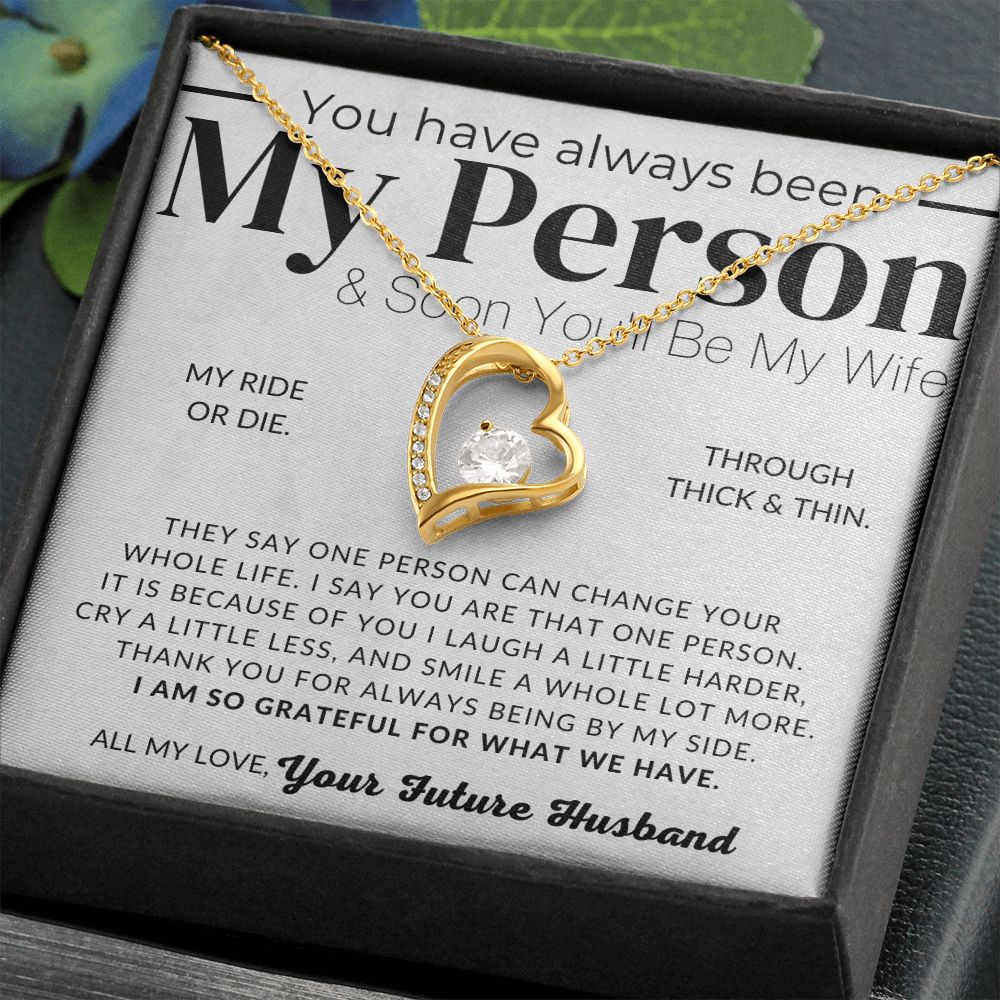 MY Person and Soon To Be Wife - Gift For My Future Wife, My Fiancée - Bride Gift from Groom on Wedding Day - Romantic Christmas Gifts For Her, Valentine's Day, Birthday Present
