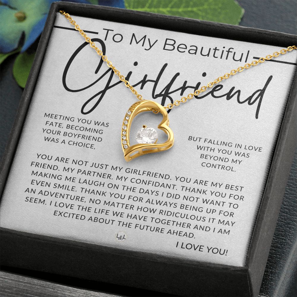To My Girlfriend, With Love - Thinking of You - Sentimental and Romantic Gift for Her - Christmas, Valentine's, Birthday or Anniversary Gifts
